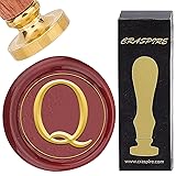 CRASPIRE Initial Alphabets Q Wax Seal Stamps Letter