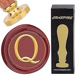 CRASPIRE Initial Alphabets Q Wax Seal Stamps Letter