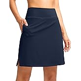 Viodia 18" Skorts for Woman with Pockets High Waisted Golf Tennis Skirts Knee Length Long Skort for Women Dressy Casual