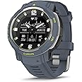 Garmin Instinct Crossover, Rugged Hybrid Smartwatch, Analog Hands and Digital Display, Blue Granite