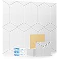 Kuchoow Soundproof Wall Panels, Sound Proof Panels for Wall,12 Pack Acoustic Panels Sound Absorbing Self Adhesive, Y-Line Acoustic Wall Panels for Home, Room, Ceiling, 12"×10"×0.4", White