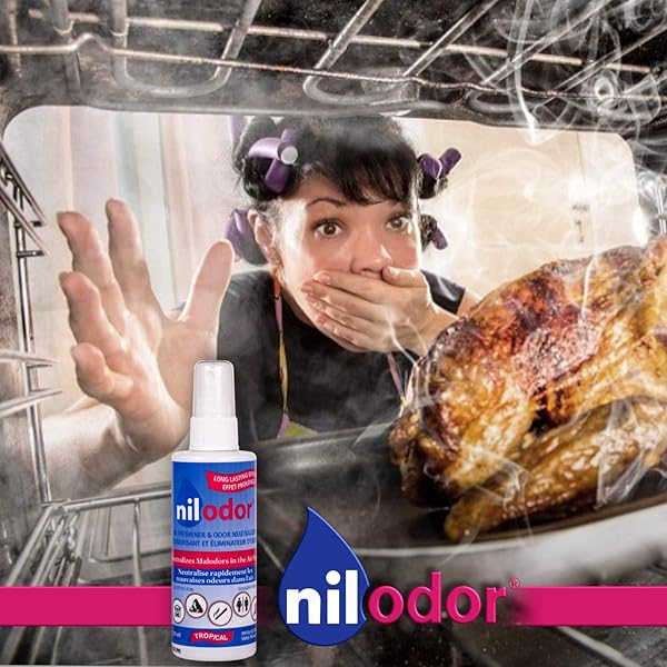 NILODOR – AIR FRESHENER AND ODOR NEUTRALIZER – ELIMINATES ODORS FROM PETS, SMOKE, GARBAGE, KITCHEN AND SPORTWEAR (TROPICAL, SPRAY)
