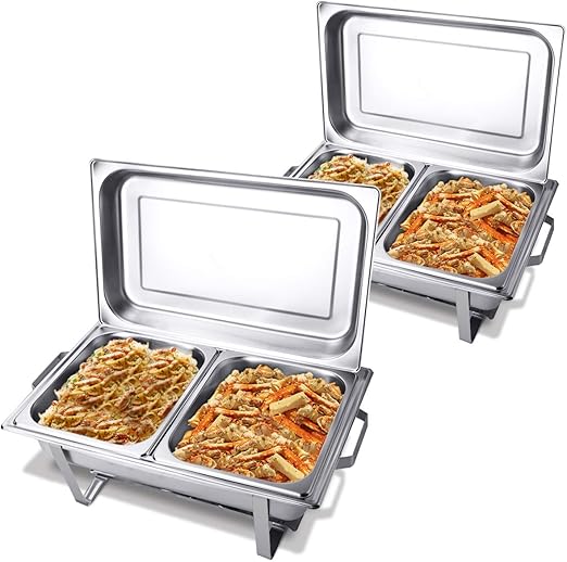 Costway 2 x chafing dish, food warmer warming container, heat container