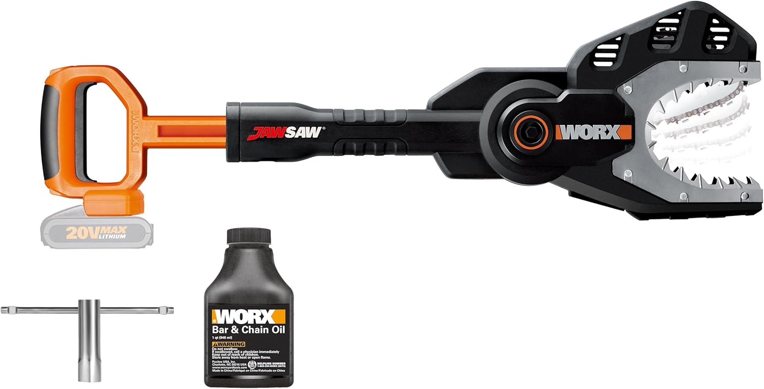 WORX Jawsaw WG329E.9 Chainsaw 20 V, for Safe Sawing of Branches, On The Ground or High, Pruning Saw with Enclosed Chain - Image 3