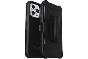 OtterBox iPhone 14 Pro Max (ONLY) Defender Series Case - Black, Rugged & Durable, with Port Protection, Includes Holster Clip