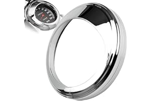 CHERN YUEH 5 Inch Tank-Mounted Speedometer Trim Ring with Visor for 1968-2019 Harley-Davidson Motorcycles (Chrome)