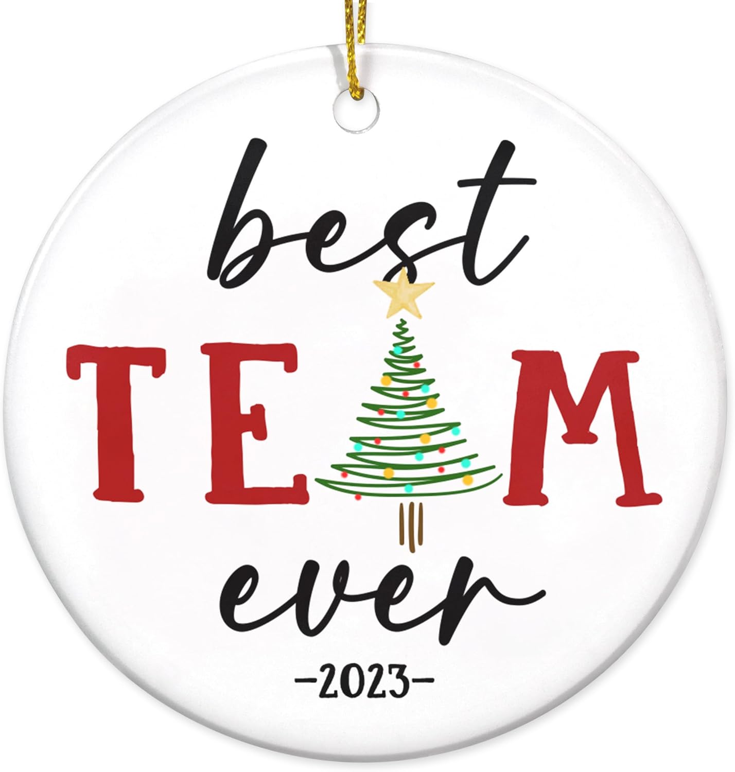 Ornaments - Coworker Friends Gifts Christmas Ornaments - Christmas, Birthday Gifts for Women, Coworker Appreciation, Thank You Gifts, Work Bestie Friendship Gifts - Christmas Decorations Ceramic Ornaments