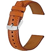 BISONSTRAP Italian Leather Watch Straps, Collector Series Watch Bands, Extra Long Length, 18mm 20mm 22mm