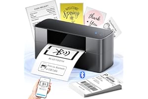WCZ Bluetooth Thermal Shipping Label Printer 4x6, Wireless Shipping Label Printer for Small Business, Desktop Label Printers for Shipping Packages, Compatible with Amazon, Ebay, Shopify, Etsy, USPS
