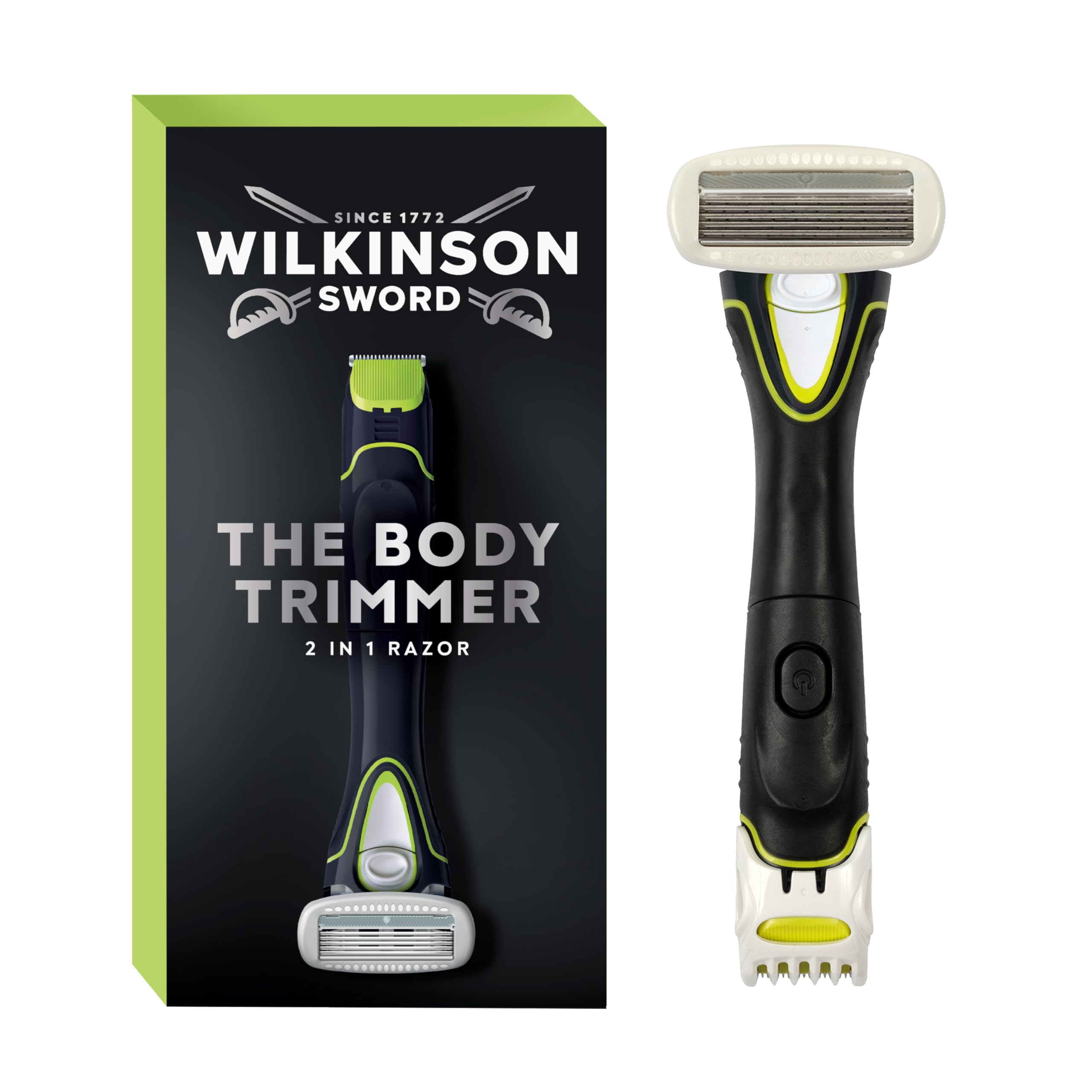 Wilkinson Sword Hydro Men's Razor & Electric Trimmer, 2-in1 Men's Grooming Tool for Skin Protection on Body and Face, Gentle on Skin, Edge and Beard Trimmer, 1 Pack