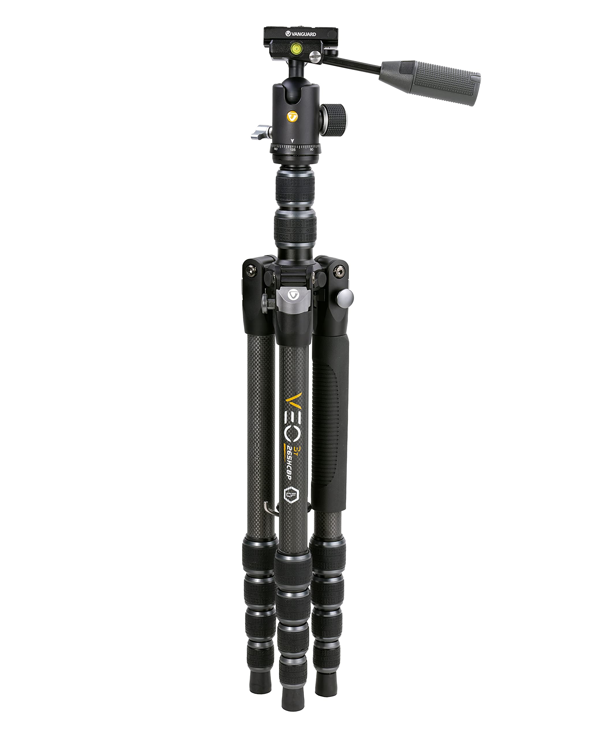 Vanguard VEO 3T 265HCBP Tall Carbon Fibre Travel Tripod/Vlogging with Ball/Pan Head - 12kg Load Capacity