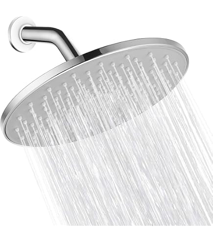 AULLEND – Grand pommeau de douche à effet pluie épais en acier