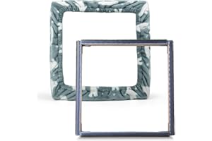 ICZW Gripper Strip Frame Punch Needle Rug Hooking Frame with Frame Cover 19.6" x 19.6" (Green)