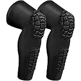 ZODEYI Wrestling Knee Pads Compression Leg Sleeve with Knee Pad and Calf Pad, 1 Pair Knee Sleeve with Shin Guards Shin Pads for Football, Baseball, Rugby, Lacrosse (2, Upgrade Black, Medium)