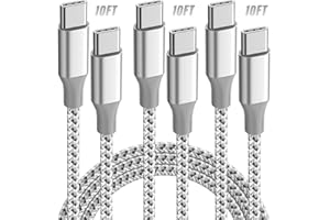 KYEHD USB C Cable,3 Pack 10FT 60W USB C to USB C Cable Nylon Braided Type C Fast Charging Cord,USB C Charger Cable Compatible iPhone 16/16 Pro/15/15 Pro/Plus/iPad/MacBook and More