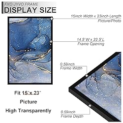 Fxojyvo 15x23 Picture Frame, Black Frame for 15 x