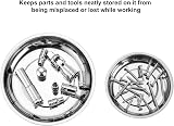 CASOMAN 3-Piece Round Magnetic Tray Set 3" 4" 6" Stainless Steel Parts Holder view 6
