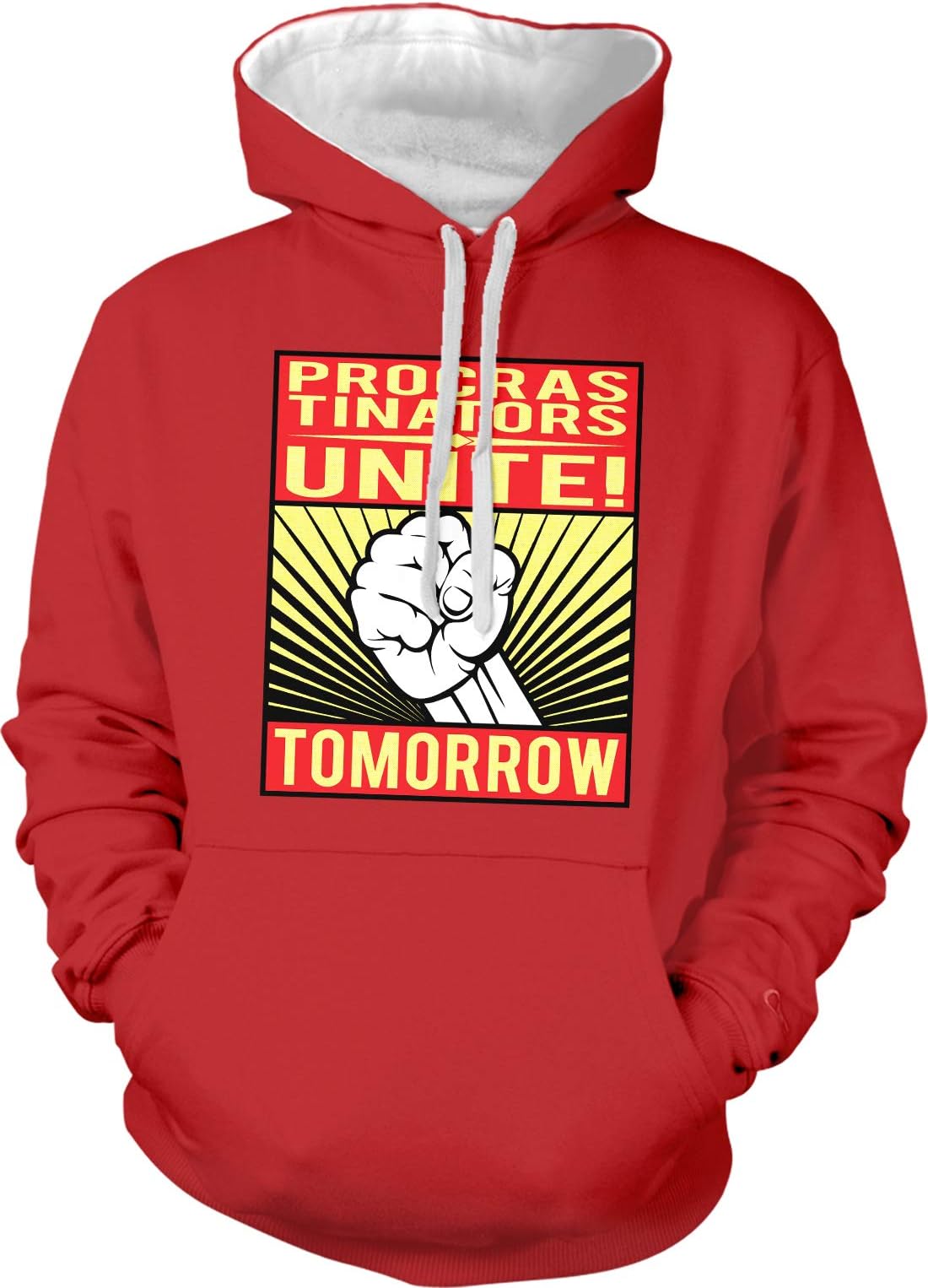 Amdesco Men's Procrastinators Unite! Tomorrow Two Tone Hoodie