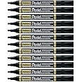 Pentel N860 Chisel Permanent Marker - Black (Pack of 12),20 g (Pack of 12)