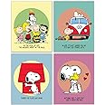 BigWig Prints Snoopy Poster - Charlie Brown Poster, Snoopy Wall Art, Charlie Brown Quotes, Peanuts Woodstock Lucy Sally Linus Wall Art Decor, Home Decor Quotes - Unframed Set of 4 (8x10)