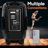 Pyle Portable PA Bluetooth Speaker 1200W 30cm Sub 7.6cm Tweeter USB SD Radio view 2