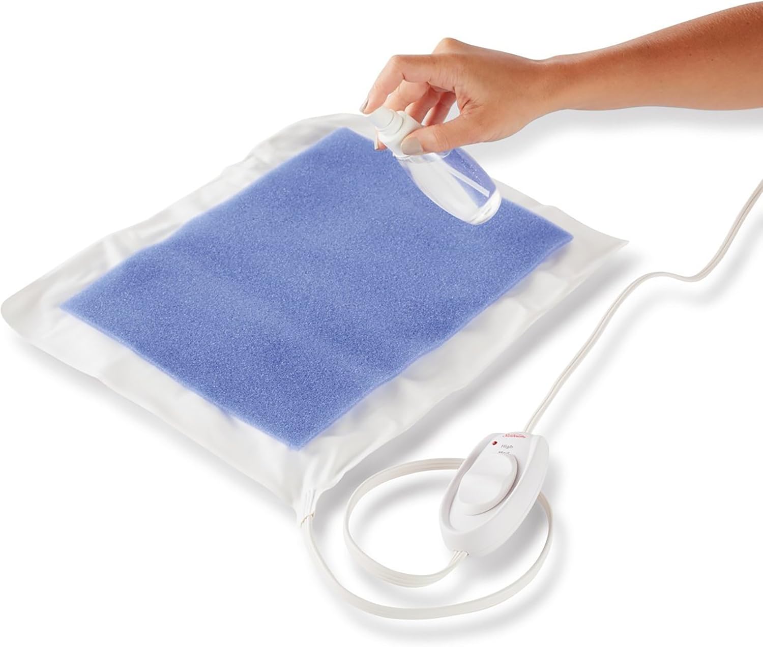 Sunbeam Heating Pad for Pain Relief | Standard Size UltraHeat, 3 Heat Settings with Moist Heat| Light Blue, 12-Inch x 15-Inch: Health & Personal Care