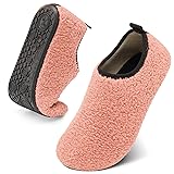 QFH House Slippers for Women Men Cozy Sock Shoes