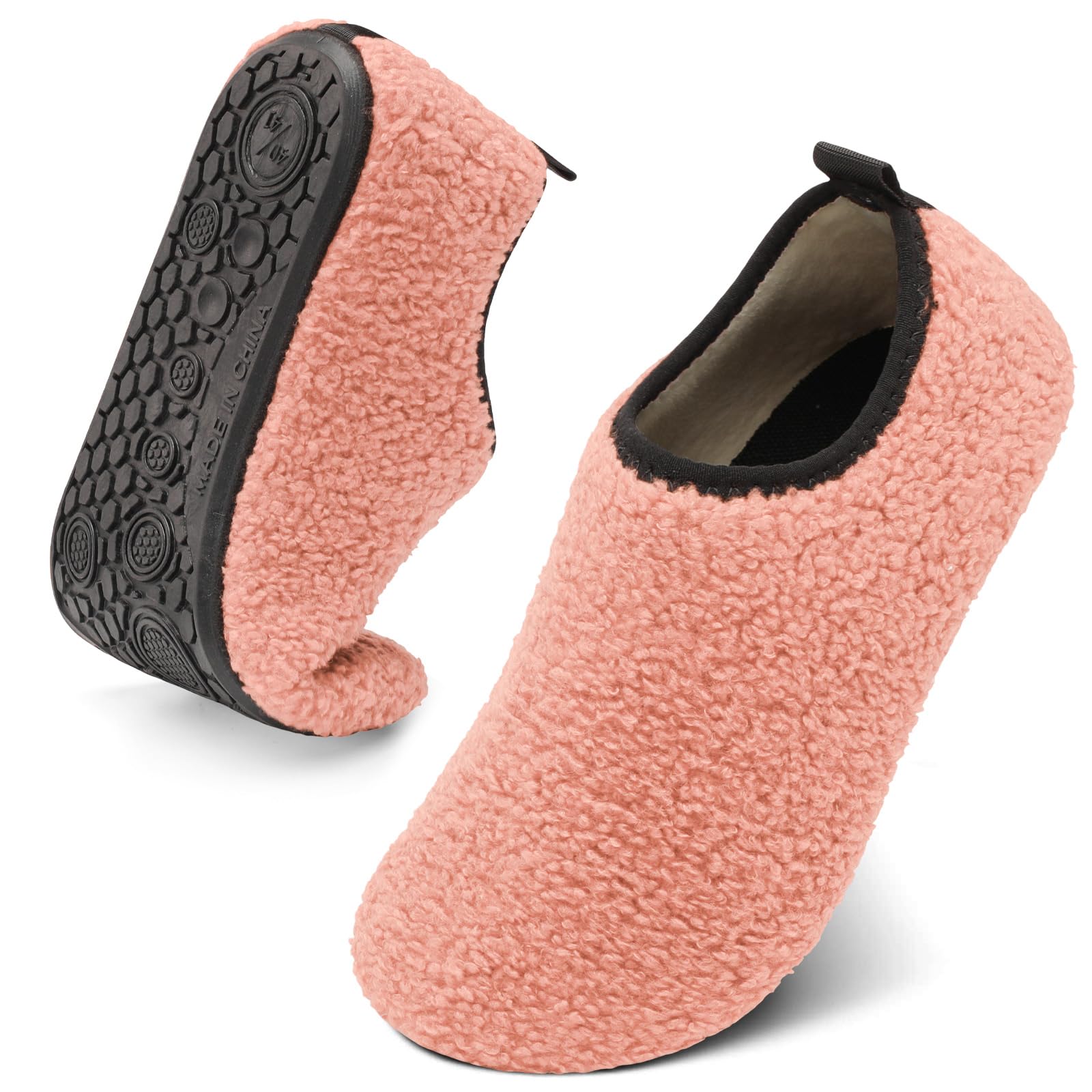 QFH House Slippers for Women Men Cozy Sock Shoes