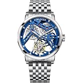 AGELOCER Tourbillon Watches Men, Original Design Ultra Thin Classic Style, Skeleton Manual Mechanical Watch, Waterproof Dress Watch Gift