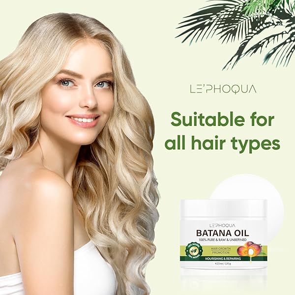 DR. SEBI BATANA OIL FOR HAIR GROWTH: 100% NATURAL, RAW, PURE, UNREFINED – PREVENTS HAIR LOSS, INCREASES SHINE – 4.2OZ