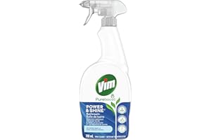 Vim Power & Shine Spray Cleaner removes limescale and soap scum Bathroom with 100% naturally derived descaling agent 700 ml