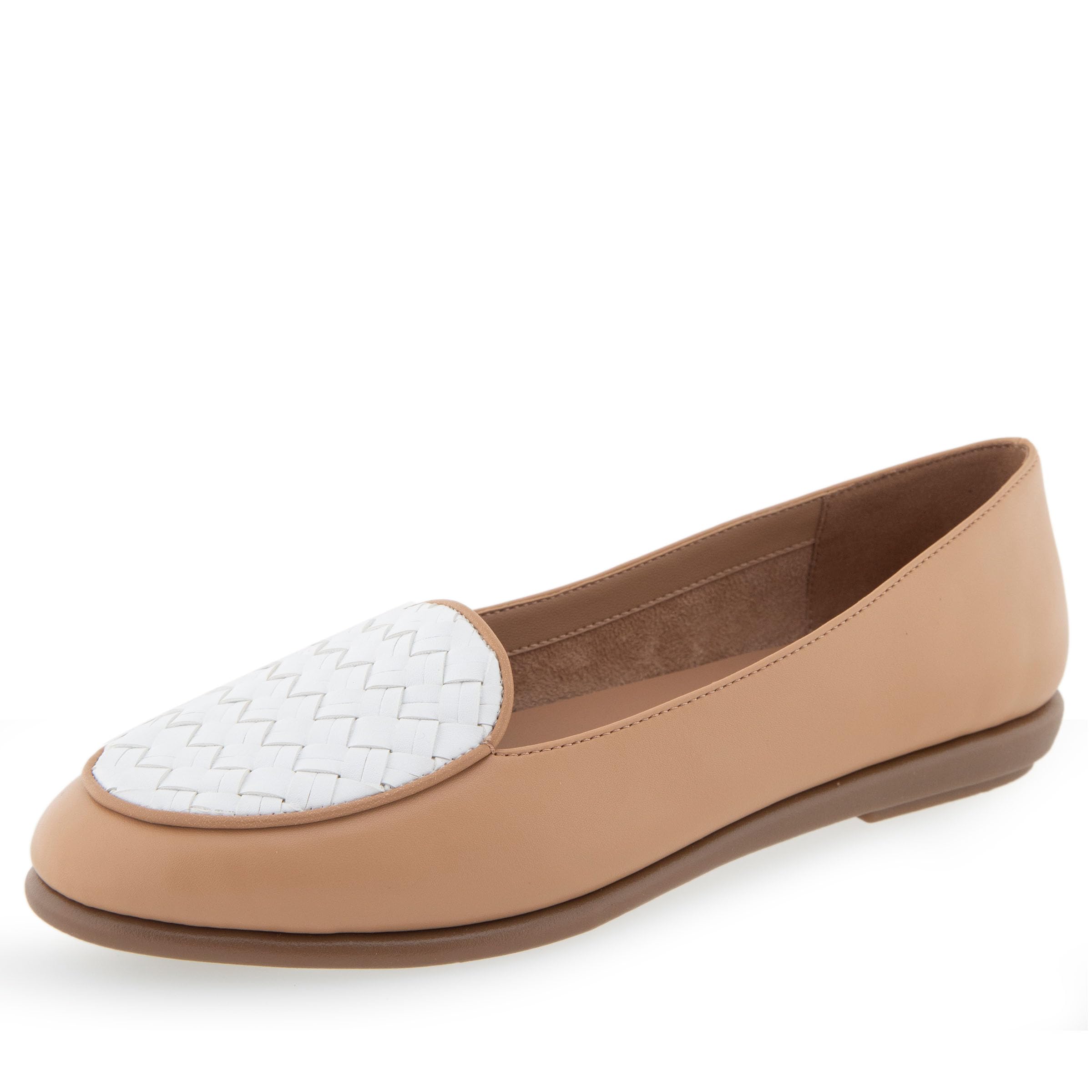 Aerosoles Women’s Brielle Loafer Flat, Doe PU Leather, 9.5