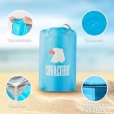 COVACURE Beach Blanket 210x200cm with Zipper Pockets - Sandproof & Waterproof view 2