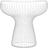 Oojami Lunara Clear Plastic Margarita Glasses, 11 oz, Set of 40, Disposable Party Cups for Cocktails (Clear Ripple Ribbed)