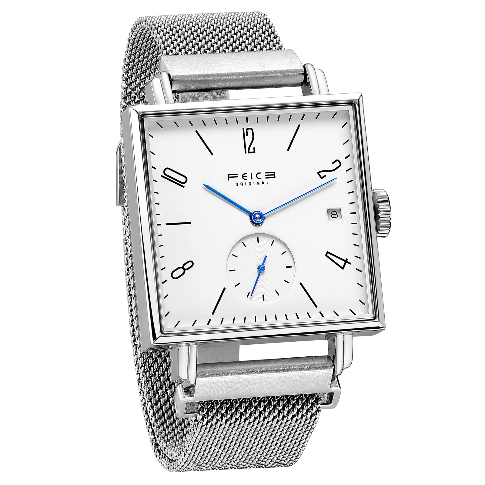 FEICE Mechanical Watch Square Watch Stainless Steel Strap Sapphire Mirror Classic Wrist Watch Bauhaus Automatic Ø 34 mm - FM301