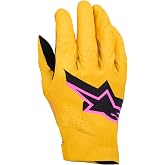 Alpinestars Supertech MX Gloves XL, Gold/Black/Pink Fluo