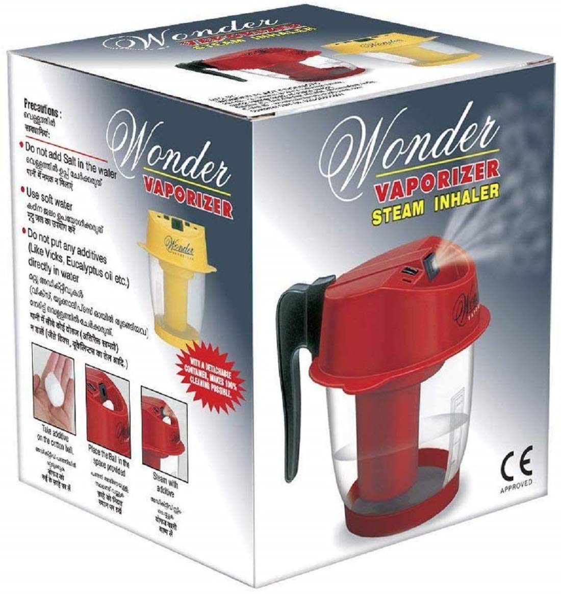 WONDER Steam Inhaler Professional Plastic Vaporizer, Red Buy Online