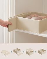 SONGMICS Drawer Organisers 6-Piece Foldable Fabric Storage Boxes view 6