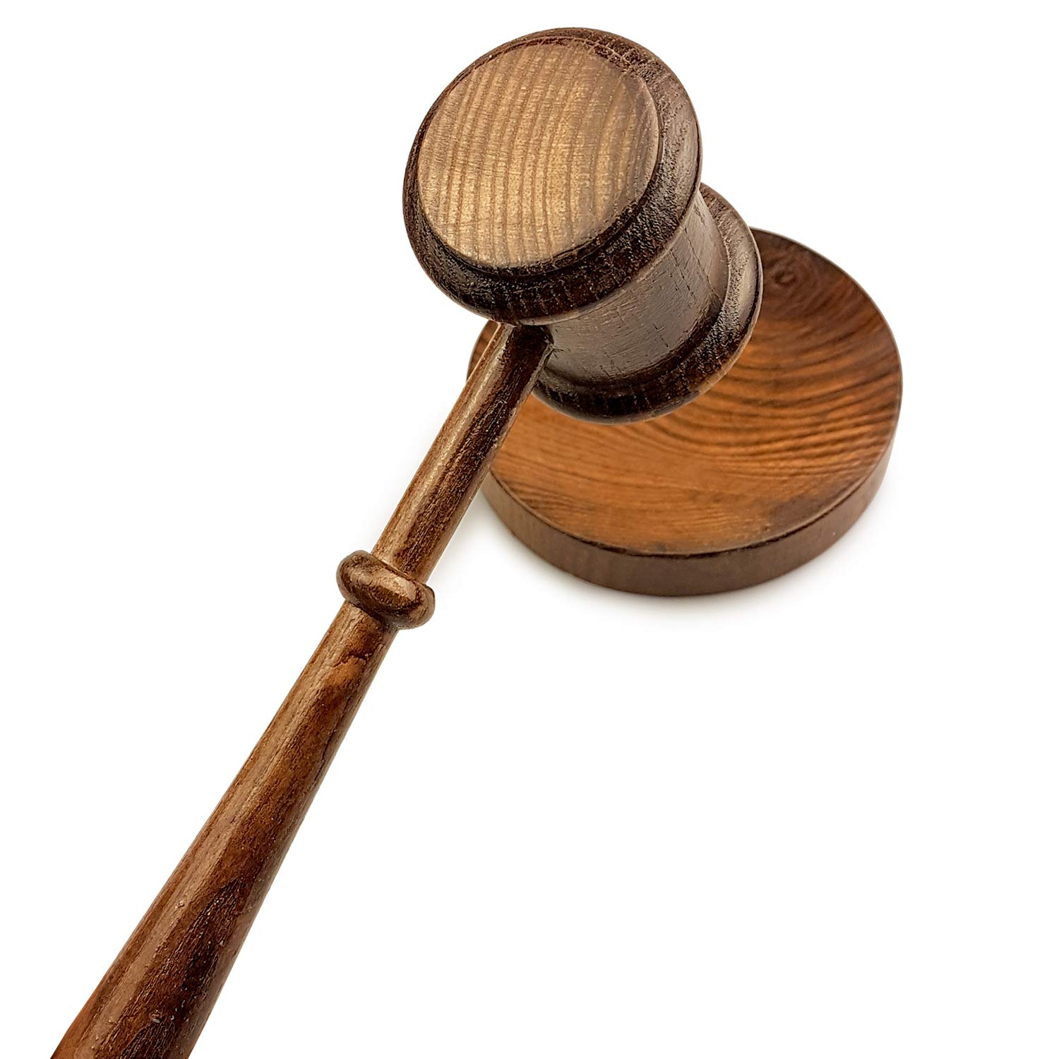 MoonWood Gavel and Block Set Handcrafted Rustic Matte Old View Finish