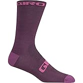 Giro Seasonal Merino Wool Adult Cycling Socks - Dark Cherry/Raspberry (2024), Small