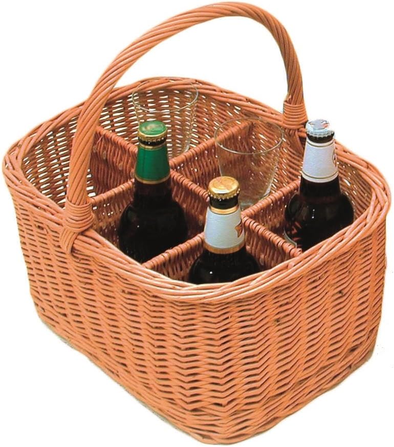 Wicker Bottle Basket 41 x 29 cm, H 20 x 35 cm Amazon.co.uk Kitchen & Home