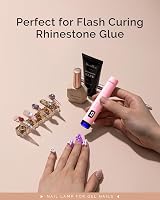 MelodySusie P-ART01R Cordless UV LED Nail Lamp 3W with LCD Eye Cover Pink view 7