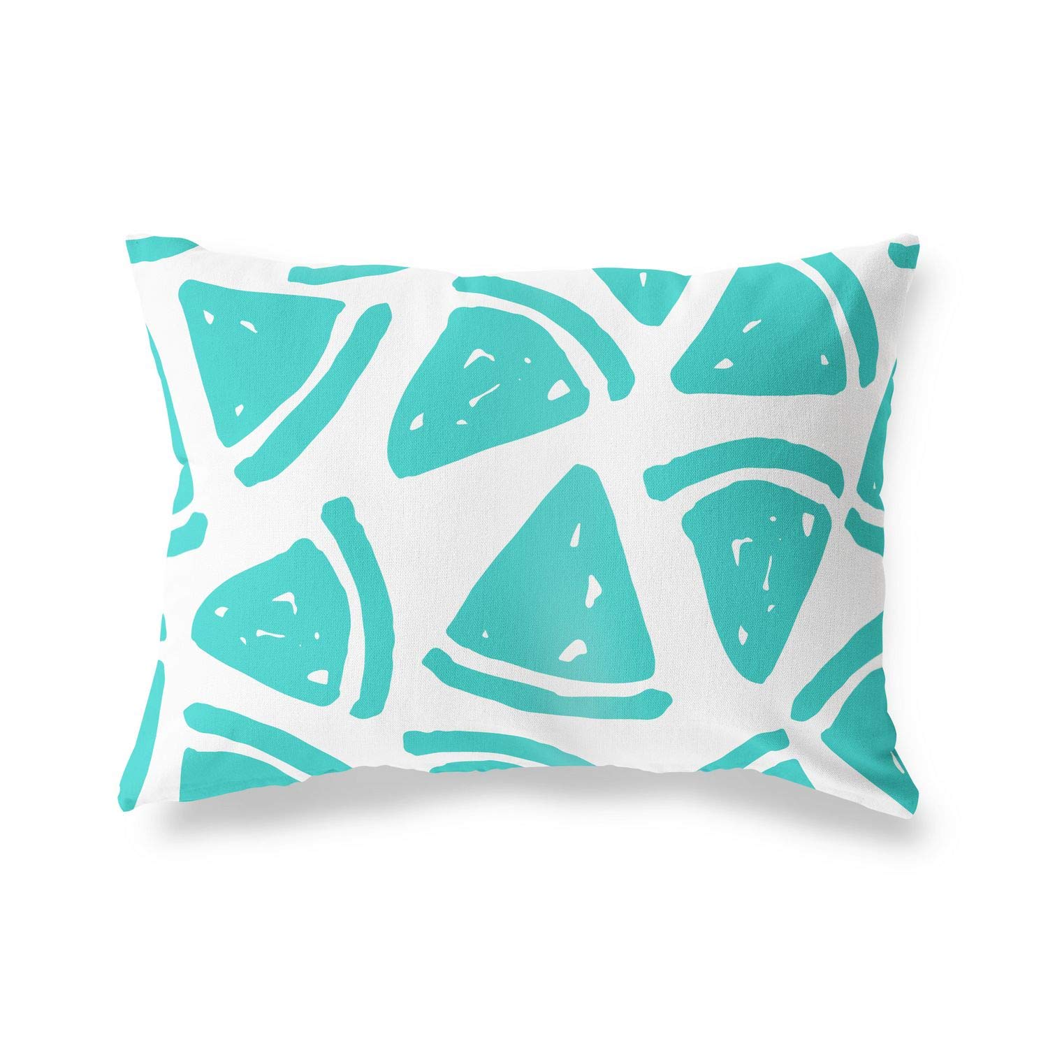 Bonamaison Decorative Cushion Cover Turquoise & White, Throw Pillow Covers, Home Decorative Pillowcases for Livingroom, Sofa, Bedroom, Size: 35x50 Cm - Designed and Manufactured in Turkey
