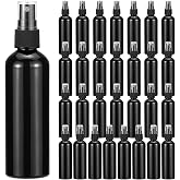 QWORK Black Empty Spray Bottles, 30 Pack 4 oz Refillable Plastic Containers with Fine Mist Sprayer for Essential Oils, Perfumes, Cleaning