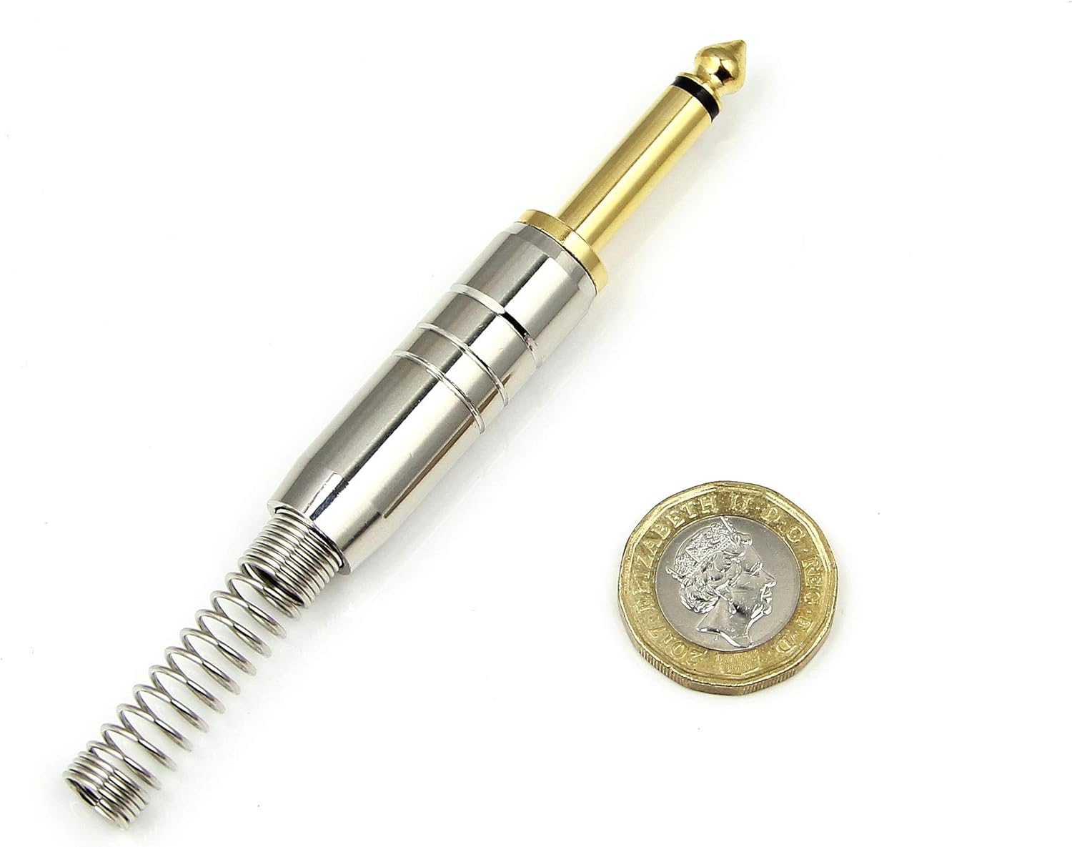 RHINORO (4 pcs a bag Premium 6.35mm 1/4 inch Full-Metal Mono Jack Plug & Strain Relief Guitar Speaker Instrument Solder Soldering Phone End Terminal Gold Plated - Image 4