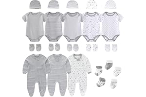 Ruliby New Born Baby Clothes and Newborn Boy Girl Essentials Accessories Layette Set