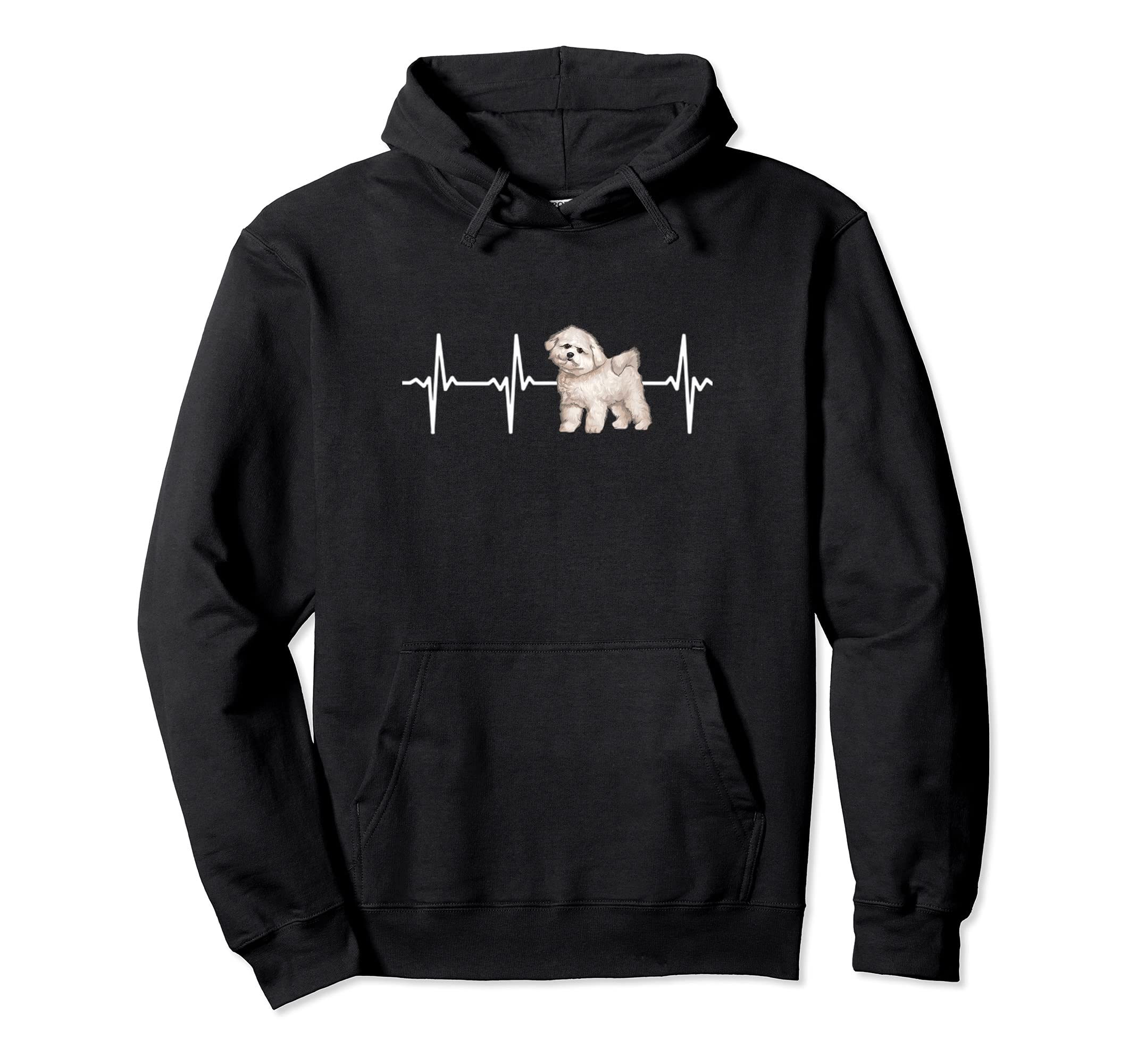 Bichons Frise Heartbeat Love My Dog Pullover Hoodie