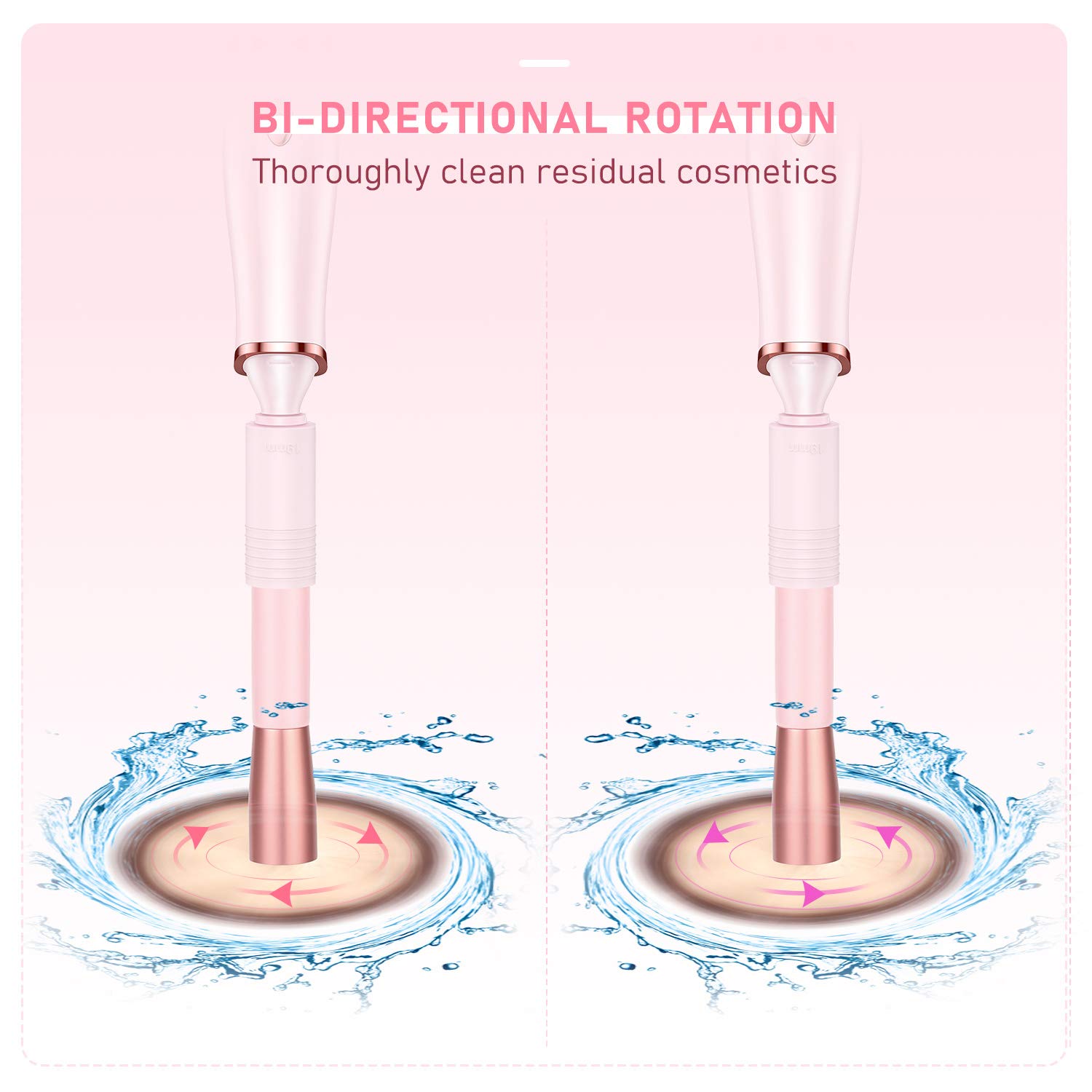 Liberex Automatic Makeup Brush Cleaner and Dryer - Bi-directional Rotation Mode Electric Cleaning Machine with 8 Size Rubber Collars, USB Rechargeable and Storage Stand, 30s Fast Cleaning and Drying: Beauty