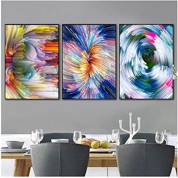 Arte abstracto de la pared Geometría colorida Imagen Cartel Impresión