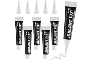 Lanstics 5PCS Sealant Fix, All Purpose Glue Kit Quick Drying Glue with Snip Tip Applicator Caps, Invisible Nail-Free Sealant Strong Repair Sealing Fix for Stick Kitchen Shelves Metal Glass Wood